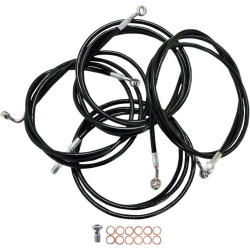 PartzBiz HD DS06100777 - La Choppers Black Vinyl Handlebar Cable Kit '13 CVO & '14 Harley FLH - 18"-20" - LA-8052KT-19B PartzBiz HD DS06100777 - La Choppers Black Vinyl Handlebar Cable Kit '13 CVO & '14 Harley FLH - 18"-20" - LA-8052KT-19B