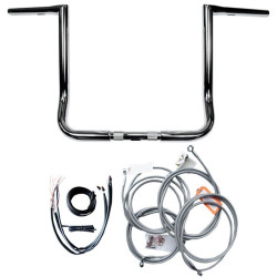 PartzBiz HD DS06013448 - ชุดแฮนด์บาร์ LA Choppers Chrome 14 ” Twin Peaks Ape Hanger พร้อมสายเคเบิล 14-15 FL | LA-7361KT1-14 PartzBiz HD DS06013448 - ชุดแฮนด์บาร์ LA Choppers Chrome 14 ” Twin Peaks Ape Hanger พร้อมสายเคเบิล 14-15 FL | LA-7361KT1-14