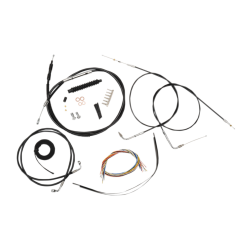 PartzBiz HD DS06101287 - La Choppers Complete Black Vnyl Cable Line 12"-14" Kit Harley 07-10 FXSTD FLST  | LA-8110KT2A-13B