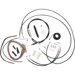 PartzBiz HD DS06101227 - La Choppers Complete Black Vnyl Cable Line 12"-14" Kit Harley 08-13 FLTR W/ABS | LA-8050KT2-13B