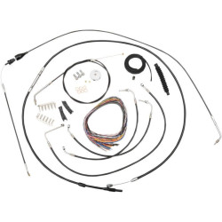 PartzBiz HD DS06101157 - La Choppers Complete Black Vnyl Cable Line 15"-17" Kit Harley 07 FLHT/ FLHX | LA-8005KT2B-16B