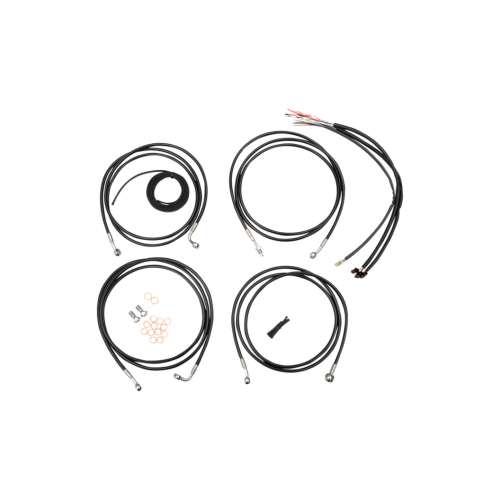 PartzBiz HD: 4411538-La Choppers Complete Black Vnyl Cable Line 15" - 17" Kit Harley 14-15 FLHX ABS | LA-8052KT2-16B PartzBiz HD: 4411538-La Choppers Complete Black Vnyl Cable Line 15" - 17" Kit Harley 14-15 FLHX ABS | LA-8052KT2-16B