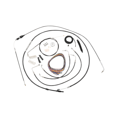 PartzBiz HD: 4411541-La Choppers Complete Black Vnyl Cable Line 15"-17" Kit Harley 96-06 FLHR FLTR | LA-8006KT2A-16B PartzBiz HD: 4411541-La Choppers Complete Black Vnyl Cable Line 15"-17" Kit Harley 96-06 FLHR FLTR | LA-8006KT2A-16B