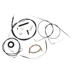 PartzBiz HD DS06101315 - La Choppers Complete Black Vnyl Cable Line 18"-20" Kit Harley 00-06 FXST/B/C  | LA-8130KT2-19B