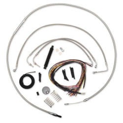 PartzBiz HD DS06101204 - La Choppers Complete Stainless Cable Line 15"-17" Kit Harley 14-15 FLHR W/O ABS | LA-8011KT2-16 PartzBiz HD DS06101204 - La Choppers Complete Stainless Cable Line 15"-17" Kit Harley 14-15 FLHR W/O ABS | LA-8011KT2-16