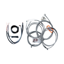 PartzBiz HD DS06101252 - La Choppers Complete Stainless Cable Line 15" - 17" Kit Harley 14-15 FLHX ABS | LA-8052KT2-16 PartzBiz HD DS06101252 - La Choppers Complete Stainless Cable Line 15" - 17" Kit Harley 14-15 FLHX ABS | LA-8052KT2-16