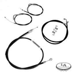 PartzBiz HD LA-BK-96-06 - La Choppers Extended Black Cable Kits for Harley Davidson 96-06 FXSTD; FLSTN ; FLSTF ; FLSTC | PartzBiz HD LA-BK-96-06 - La Choppers Extended Black Cable Kits for Harley Davidson 96-06 FXSTD; FLSTN ; FLSTF ; FLSTC |