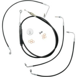 PartzBiz HD DS06100449 - LA Choppers LA-8010KT-13B Black Braided Vinyl Brake Clutch Line Kit 08-13 FLH/T bagger Electra Glide; Street Glide; Road Glide; Road King; Tri Glide Ultra PartzBiz HD DS06100449 - LA Choppers LA-8010KT-13B Black Braided Vinyl Brake Clutch Line Kit 08-13 FLH/T bagger Electra Glide; Street Glide; Road Glide; Road King; Tri Glide Ultra