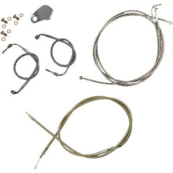 PartzBiz HD DS06100574 - LA Choppers LA-8051KT-13 Stainless Extended Cable Kit 12"-14" Harley FLH 09-13 PartzBiz HD DS06100574 - LA Choppers LA-8051KT-13 Stainless Extended Cable Kit 12"-14" Harley FLH 09-13