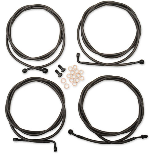 PartzBiz HD: 4411271-LA Choppers Midnight Black Standard Mini Ape Extended Cable Kit ABS FLHT/X 17 | LA-8054KT-08M