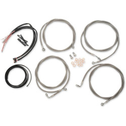 PartzBiz HD DS06101940 - LA Choppers Stainless Braided Complete Mini Ape Extended Cable Kit ABS FLHT/X 17 | LA-8054KT2-08 PartzBiz HD DS06101940 - LA Choppers Stainless Braided Complete Mini Ape Extended Cable Kit ABS FLHT/X 17 | LA-8054KT2-08