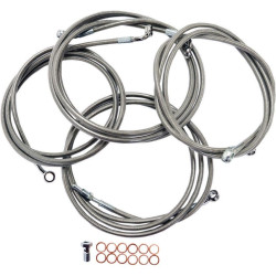 PartzBiz HD DS06100774 - La Choppers Stainless Braided Handlebar Cable Kit '13 CVO & '14 Harley FLH - 15"-17" - LA-8052KT-16 PartzBiz HD DS06100774 - La Choppers Stainless Braided Handlebar Cable Kit '13 CVO & '14 Harley FLH - 15"-17" - LA-8052KT-16