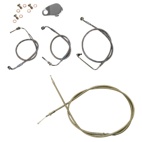 PartzBiz HD: 4411233-La Choppers Stainless Standard Cable Brake Line Kit 18-20 Bar Harley Softail 18-Up PartzBiz HD: 4411233-La Choppers Stainless Standard Cable Brake Line Kit 18-20 Bar Harley Softail 18-Up