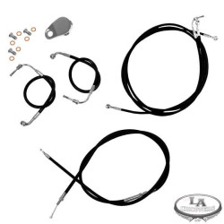 PartzBiz HD LA-BK-FLTR-ABS - La Choppers Stock and Extended Black Cable Kits for Harley Davidson Road Glide FLTR with ABS | PartzBiz HD LA-BK-FLTR-ABS - La Choppers Stock and Extended Black Cable Kits for Harley Davidson Road Glide FLTR with ABS |