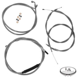PartzBiz HD LA-SS-FX-00-06 - La Choppers Stock and Extended Stainless Cable Kits for Harley Davidson 00-06 FXST | PartzBiz HD LA-SS-FX-00-06 - La Choppers Stock and Extended Stainless Cable Kits for Harley Davidson 00-06 FXST |
