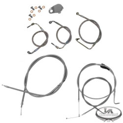 PartzBiz HD LA-SS-FLHR-96-07 - La Choppers Stock and Extended Stainless Cable Kits for Harley Davidson 96-07 Road King and Road Glide | PartzBiz HD LA-SS-FLHR-96-07 - La Choppers Stock and Extended Stainless Cable Kits for Harley Davidson 96-07 Road King and Road Glide |