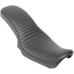 PartzBiz HD LPLK-071PT - Le Pera Black Pleated Stitch Cobra 2 Up Seat for Harley Dyna 06-16 Models | LK-071PT