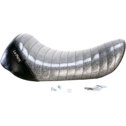 PartzBiz HD LPLF-006BKMFPT - Le Pera Charcoal Metalflake Bare Bones Solo Seat Harley XL W/ 3.3 Gallon Tank | LF-006BKMFPT