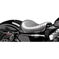 PartzBiz HD LPLC-006BKMFPT - Le Pera Charcoal Metalflake Bare Bones Solo Seat Harley XL W/ 4.5 Gallon Tank | LC-006BKMFPT