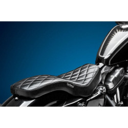 PartzBiz HD LPLK-076DM - Le Pera Cobra Full-Length Diamond Stitch Seat 4 Harley 04-06/10-22 XL Models | LK-076DM