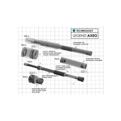 PartzBiz HD DS04140512 - Legend AXEO High Performance Front End Fork Suspension Mono Tube Cartridge FXD | 0414-0512