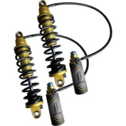 PartzBiz HD DS13101907 - Legend Suspension 13” Gold Heavy Duty REVO ARC Remote Reservoir Shocks HD FL 09-13 1310-1907 13101907 electra road street glide king fat bob boy low softail slim deluxe Heritage Harley Davidson FXR Disc Glide Low Rider Sport Grand touring อ่างเก็บน้ำแบบกำ PartzBiz HD DS13101907 - Legend Suspension 13” Gold Heavy Duty REVO ARC Remote Reservoir Shocks HD FL 09-13 1310-1907 13101907 electra road street glide king fat bob boy low softail slim deluxe Heritage Harley Davidson FXR Disc Glide Low Rider Sport Grand touring อ่างเก็บน้ำแบบกำ