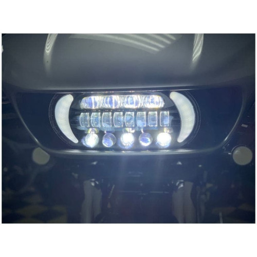 PartzBiz HD: 4410470-Letric LLC-5LRA Sharktooth Headlight Intergrated Turn Signals Harley FLTR 15-20 davidson road glide custom bagger performance quality buy best for PartzBiz HD: 4410470-Letric LLC-5LRA Sharktooth Headlight Intergrated Turn Signals Harley FLTR 15-20 davidson road glide custom bagger performance quality buy best for