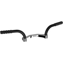 PartzBiz HD DS16240384 - Lindby ที่วางเท้าแบบปรับได้ Moustache Bar Black/Chrome 282000 Harley Touring 94-Up