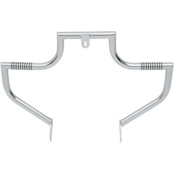 PartzBiz HD DSDS190063 - Lindby Front Chrome Linbar Highway Engine Guard Bar สำหรับ Harley 91-17 Dyna Mid Controls