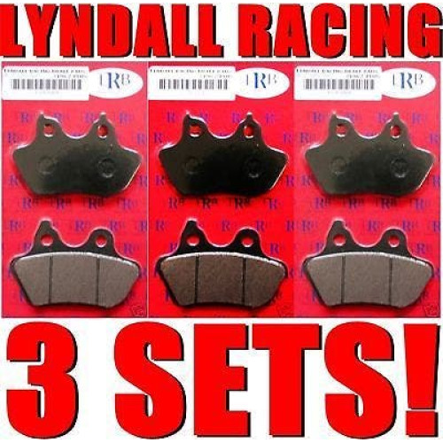 PartzBiz HD: 4410370-Lyndall Racing 3 ชุด 7195-Z+ ผ้าเบรคคู่หน้าและหลัง Z-Plus Harley 00-07 PartzBiz HD: 4410370-Lyndall Racing 3 ชุด 7195-Z+ ผ้าเบรคคู่หน้าและหลัง Z-Plus Harley 00-07