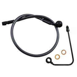 PartzBiz HD DS17416159 & DS17420458 - Magnum Alternate Length Upper Brake Line 35D 22" Black Harley Softail 11-17 PartzBiz HD DS17416159 & DS17420458 - Magnum Alternate Length Upper Brake Line 35D 22" Black Harley Softail 11-17