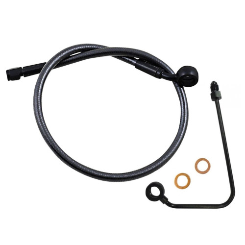 PartzBiz HD: 4410270-Magnum Alternate Length Upper Brake Line 35D 26" Black Harley Softail 18-Up PartzBiz HD: 4410270-Magnum Alternate Length Upper Brake Line 35D 26" Black Harley Softail 18-Up