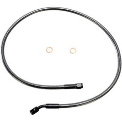 PartzBiz HD DS17414076 - Drag Black Vinyl Extended Length Front Brake Line Harley 14-15 W/ABS Plus 12 - 1741-4000