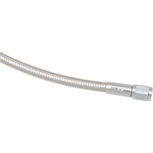 PartzBiz HD: 4410137-Magnum Braided Polished Stainless Universal 23" Brake Line AN-3 Fittings Ends | 5523 PartzBiz HD: 4410137-Magnum Braided Polished Stainless Universal 23" Brake Line AN-3 Fittings Ends | 5523