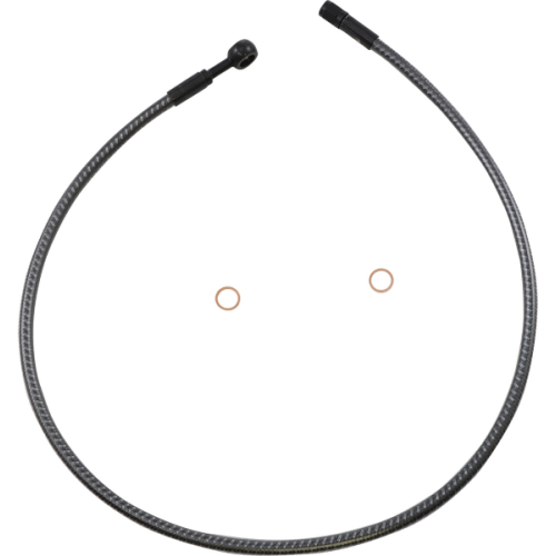 PartzBiz HD: 4409979-Magnum KARBONFIBR 32" Front Upper Brake Line Kit 180 Deg ABS Harley & Custom PartzBiz HD: 4409979-Magnum KARBONFIBR 32" Front Upper Brake Line Kit 180 Deg ABS Harley & Custom