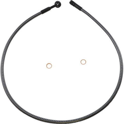 PartzBiz HD: 4409987-Magnum KARBONFIBR 34" Front Upper Brake Line Kit 180 Deg ABS Harley & Custom PartzBiz HD: 4409987-Magnum KARBONFIBR 34" Front Upper Brake Line Kit 180 Deg ABS Harley & Custom