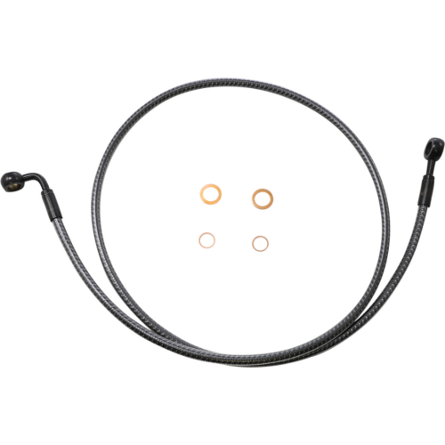 PartzBiz HD: 4409973-Magnum KARBONFIBR 48" EZ-Align Brake Line 180 90 Degree Harley Softail Dyna 86-07 PartzBiz HD: 4409973-Magnum KARBONFIBR 48" EZ-Align Brake Line 180 90 Degree Harley Softail Dyna 86-07
