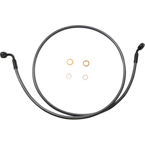 PartzBiz HD: 4409977-Magnum KARBONFIBR 50" EZ-Align Brake Line 35 90 Degree Harley Street Bob 13-17 PartzBiz HD: 4409977-Magnum KARBONFIBR 50" EZ-Align Brake Line 35 90 Degree Harley Street Bob 13-17