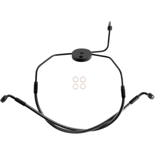 PartzBiz HD: 4409898-Magnum KARBONFIBR Lower Brake Line AN-3 Non ABS Harley Touring 94-07 PartzBiz HD: 4409898-Magnum KARBONFIBR Lower Brake Line AN-3 Non ABS Harley Touring 94-07