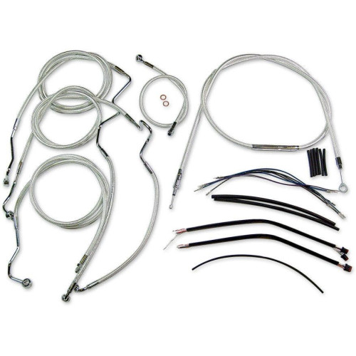 PartzBiz HD: 4409882-Magnum Sterling Chromite Complete 12"-14" Handlebar Installation Kit 14-15 FLHR | 387481 PartzBiz HD: 4409882-Magnum Sterling Chromite Complete 12"-14" Handlebar Installation Kit 14-15 FLHR | 387481