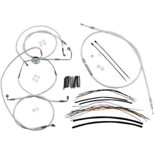 PartzBiz HD: 4409892-Magnum Sterling Chromite Complete 15"-17" Handlebar Installation Kit 08-13 FLTR | 387322 PartzBiz HD: 4409892-Magnum Sterling Chromite Complete 15"-17" Handlebar Installation Kit 08-13 FLTR | 387322