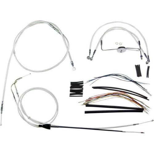 PartzBiz HD: 4409863-Magnum Sterling Chromite Complete 18"-20" Handlebar Installation Kit 96-06 FLH/X | 387283 PartzBiz HD: 4409863-Magnum Sterling Chromite Complete 18"-20" Handlebar Installation Kit 96-06 FLH/X | 387283