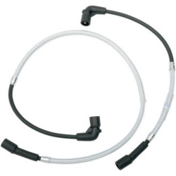 PartzBiz HD DS21040173 - Magnum 3045C Sterling Chromite II Braided Spark Plug Wires 09-16 Harley Touring FL 2104-0173 21040173