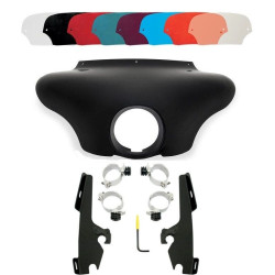 PartzBiz HD DS23300075|DS23200084|& Windshield - Memphis Shades Batwing Fairing Black Trigger Lock Mount Shield FXSB FXDWG | MEM7081 & MEB8977