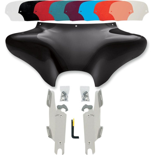 PartzBiz HD: 4409733-Memphis Shades Batwing Fairing Kit Polished Trigger Lock Mounts Windshield FLST | MEM7011 & MEK1951 PartzBiz HD: 4409733-Memphis Shades Batwing Fairing Kit Polished Trigger Lock Mounts Windshield FLST | MEM7011 & MEK1951