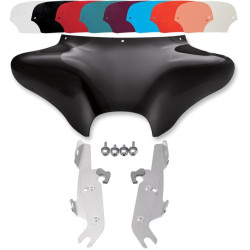 PartzBiz HD DS23300017|DS23200021|& Windshield - Memphis Shades Batwing Fairing Polished Trigger Lock Mount Shield FLST w/o Light | MEM7011 & MEM8971 PartzBiz HD DS23300017|DS23200021|& Windshield - Memphis Shades Batwing Fairing Polished Trigger Lock Mount Shield FLST w/o Light | MEM7011 & MEM8971