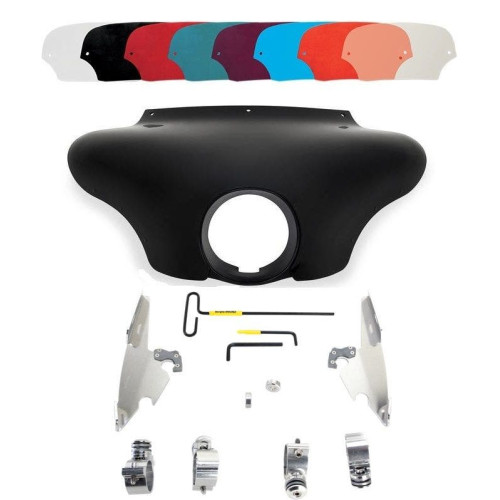 PartzBiz HD: 4409744-Memphis Shades Batwing Fairing Polished Trigger Lock Mount Shield XL 1200C 11-18 | MEM7081 & MEK2008