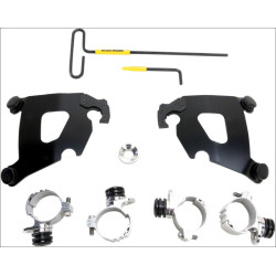 PartzBiz HD DS23200162 - Memphis Shades Black Trigger-Lock Mount Cafe Fairing Harley Sportster XL 883L | MEB2003