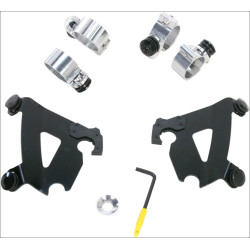 PartzBiz HD DS23200130 - Memphis Shades Black Trigger-Lock Mount Cafe Fairing Harley Sportster XL 883N | MEB1995