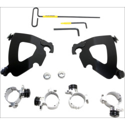 PartzBiz HD DS23200150 - Memphis Shades Black Trigger-Lock Mount Gauntlet Fairing Harley XL 1200C 11-15 | MEB2006